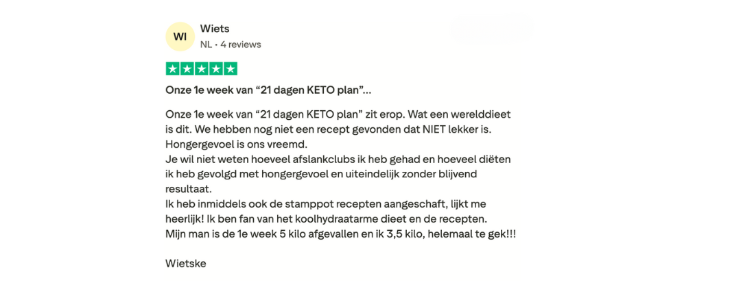 OG+ lid reactie — screenshot