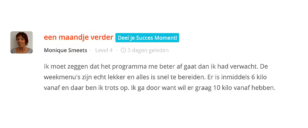 OG+ lid reactie — screenshot