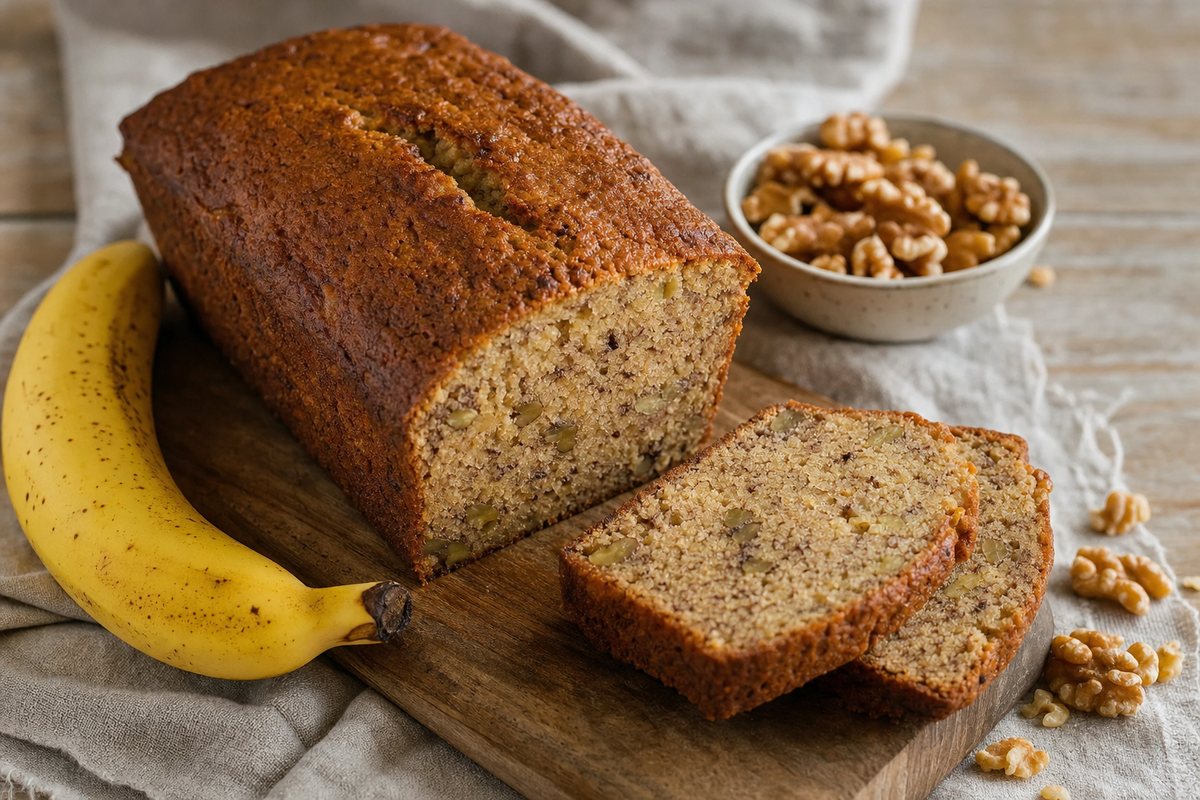 Banaan-Walnootbrood
